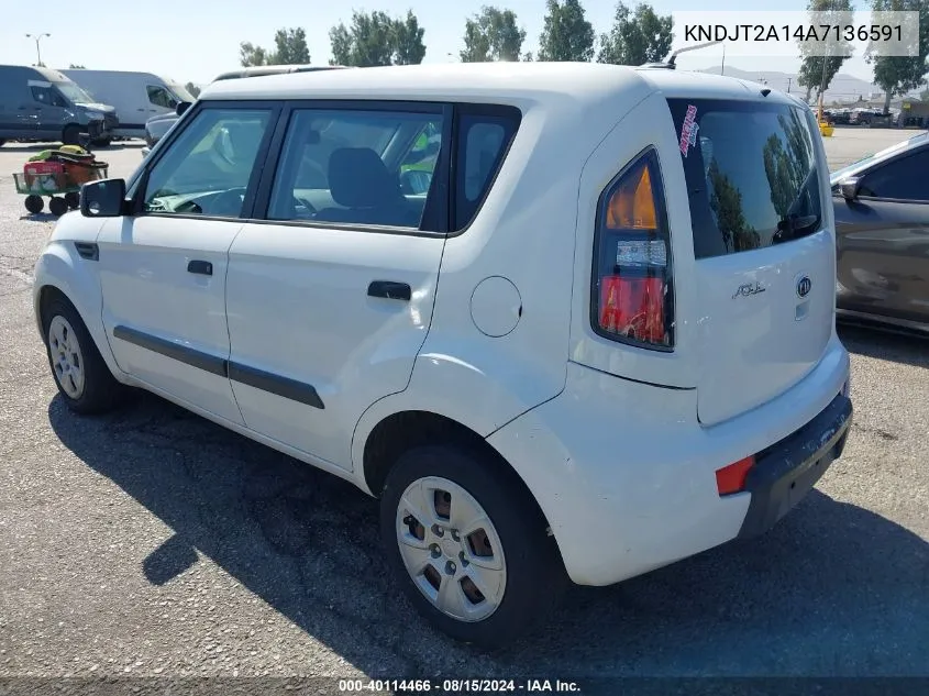 KNDJT2A14A7136591 2010 Kia Soul