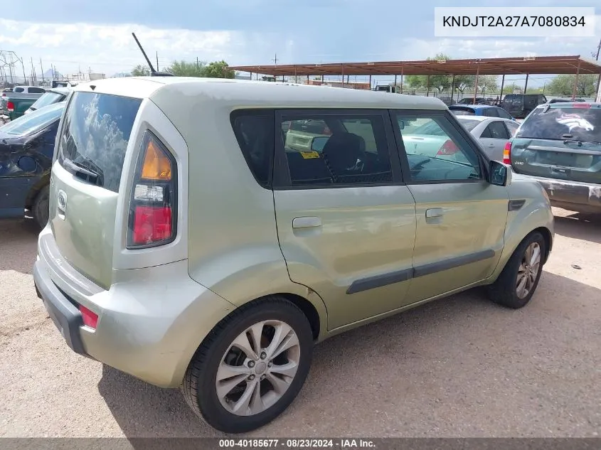 2010 Kia Soul + VIN: KNDJT2A27A7080834 Lot: 40185677