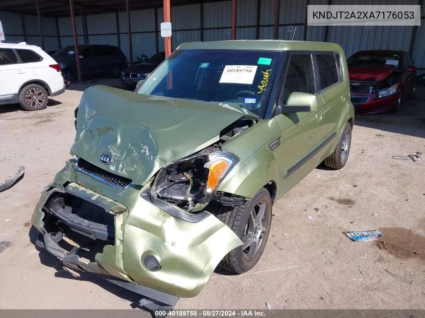 2010 Kia Soul + VIN: KNDJT2A2XA7176053 Lot: 40189758