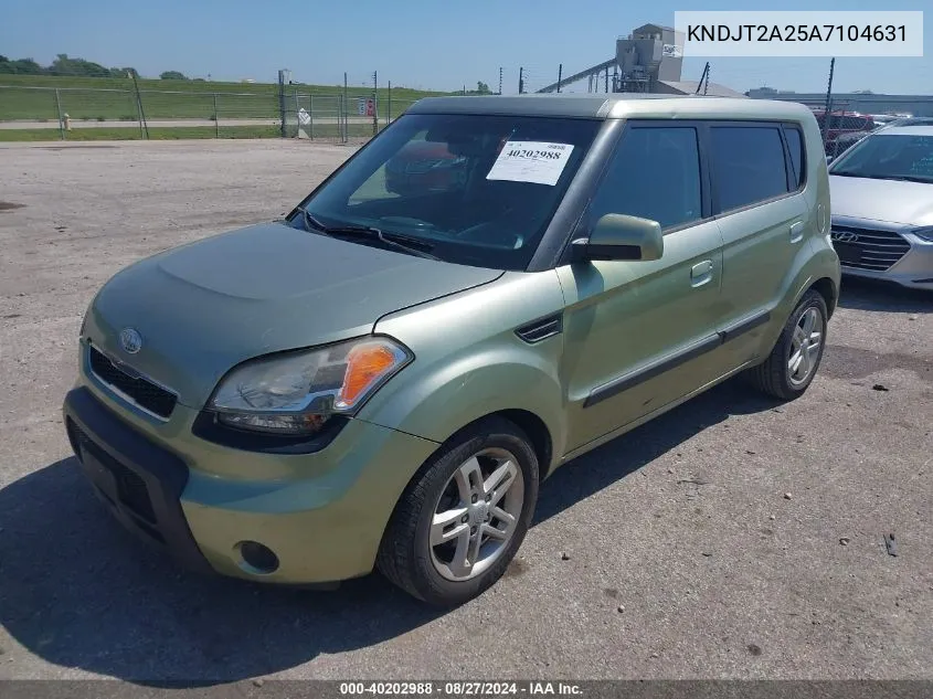 2010 Kia Soul + VIN: KNDJT2A25A7104631 Lot: 40202988