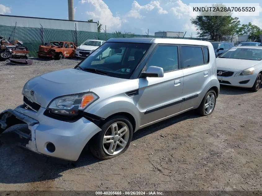 2010 Kia Soul + VIN: KNDJT2A28A7065520 Lot: 40205665