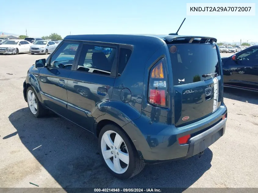 2010 Kia Soul + VIN: KNDJT2A29A7072007 Lot: 40214948