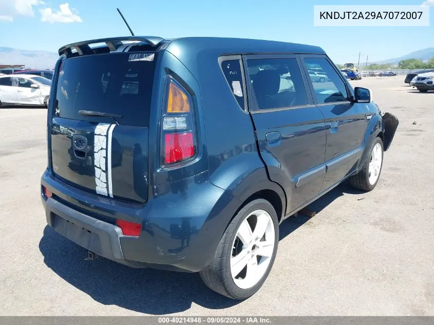 2010 Kia Soul + VIN: KNDJT2A29A7072007 Lot: 40214948