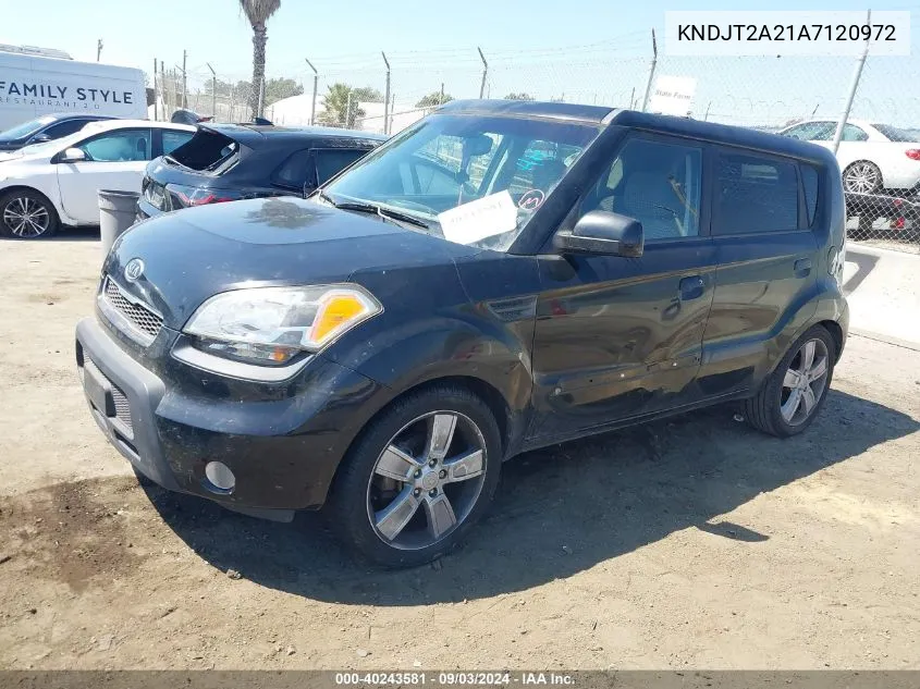 2010 Kia Soul ! VIN: KNDJT2A21A7120972 Lot: 40243581