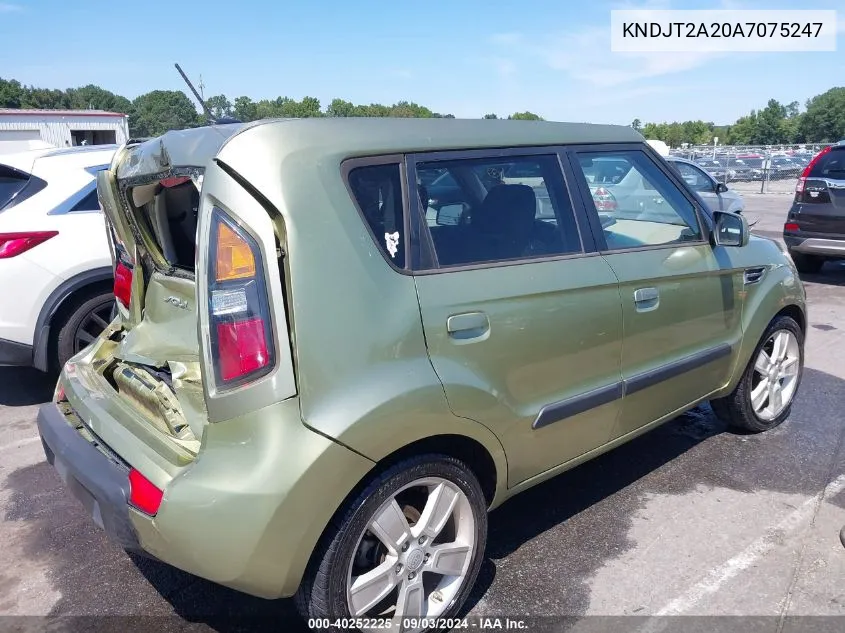 2010 Kia Soul ! VIN: KNDJT2A20A7075247 Lot: 40252225