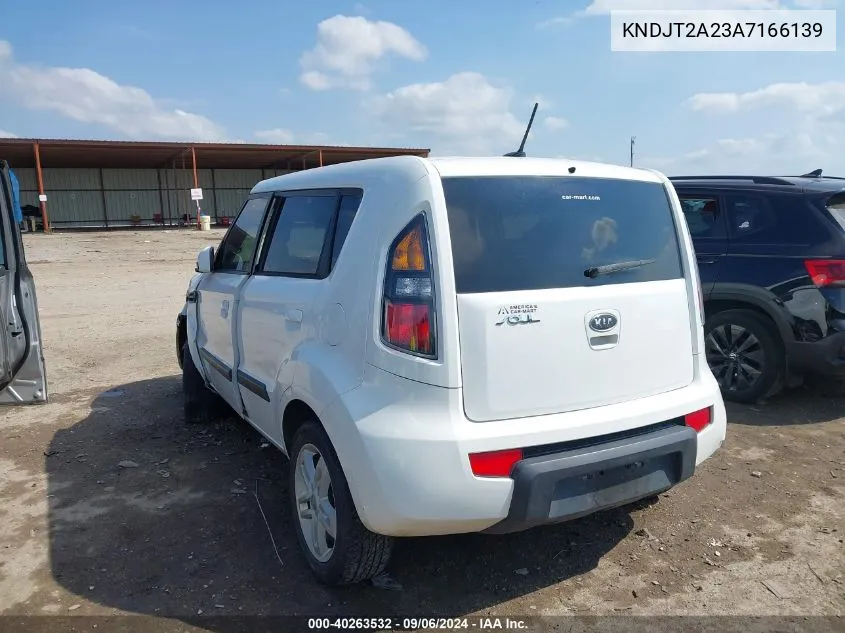 2010 Kia Soul + VIN: KNDJT2A23A7166139 Lot: 40263532