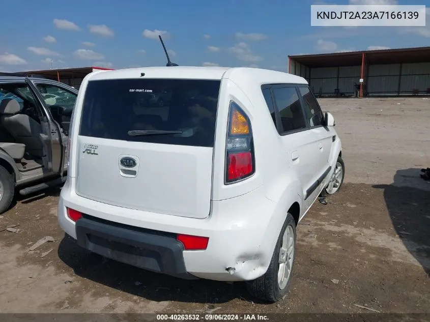 2010 Kia Soul + VIN: KNDJT2A23A7166139 Lot: 40263532