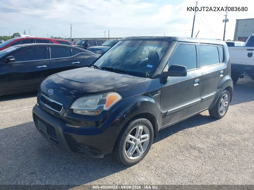 2010 Kia Soul + VIN: KNDJT2A2XA7083680 Lot: 40288525