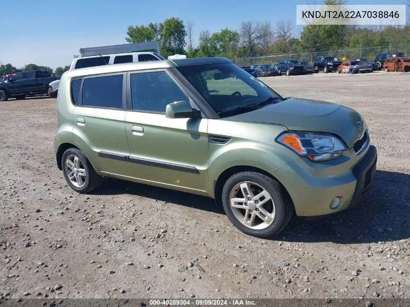 2010 Kia Soul + VIN: KNDJT2A22A7038846 Lot: 40289304