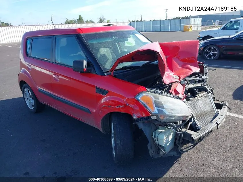 2010 Kia Soul + VIN: KNDJT2A24A7189185 Lot: 40306599