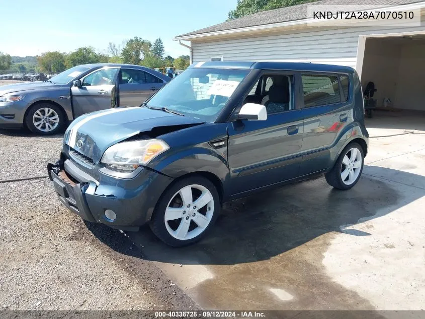 2010 Kia Soul + VIN: KNDJT2A28A7070510 Lot: 40338728