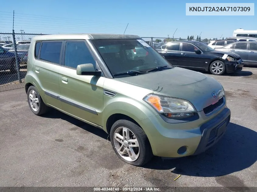 2010 Kia Soul + VIN: KNDJT2A24A7107309 Lot: 40348740