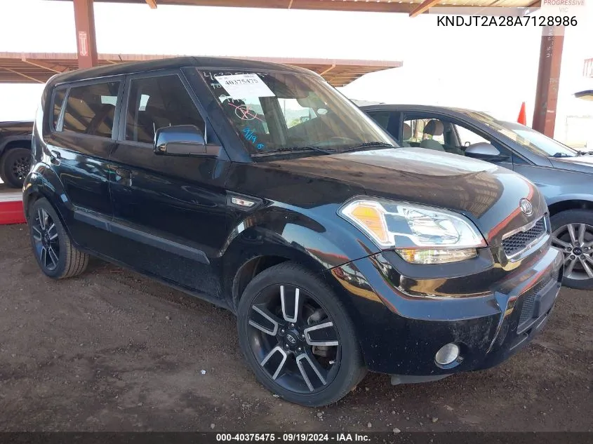 2010 Kia Soul + VIN: KNDJT2A28A7128986 Lot: 40375475