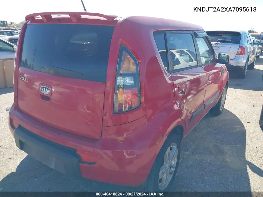 2010 Kia Soul + VIN: KNDJT2A2XA7095618 Lot: 40418824