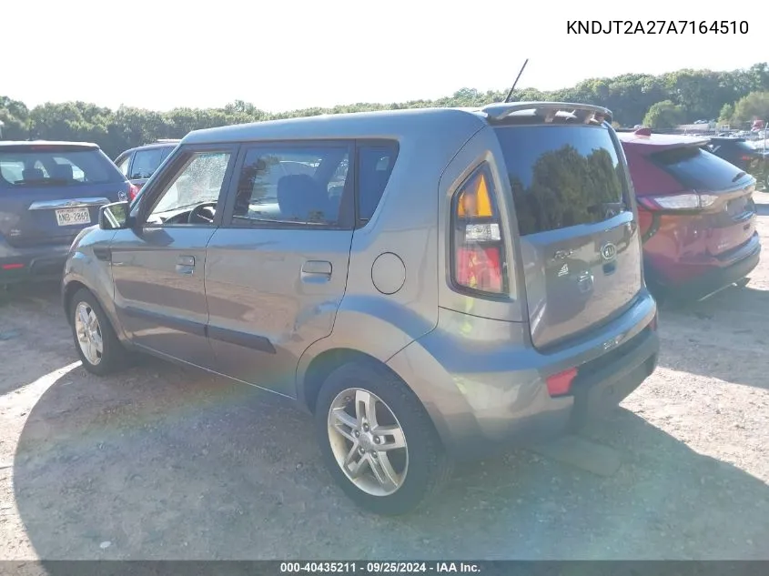 2010 Kia Soul + VIN: KNDJT2A27A7164510 Lot: 40435211