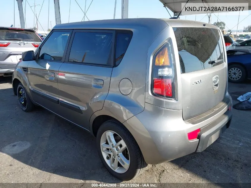 2010 Kia Soul + VIN: KNDJT2A28A7166377 Lot: 40442908