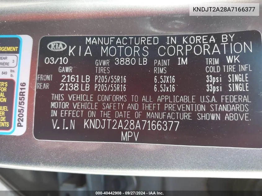 KNDJT2A28A7166377 2010 Kia Soul +