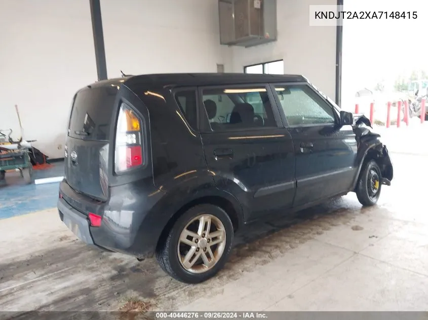 2010 Kia Soul +/!/Sport VIN: KNDJT2A2XA7148415 Lot: 40446276