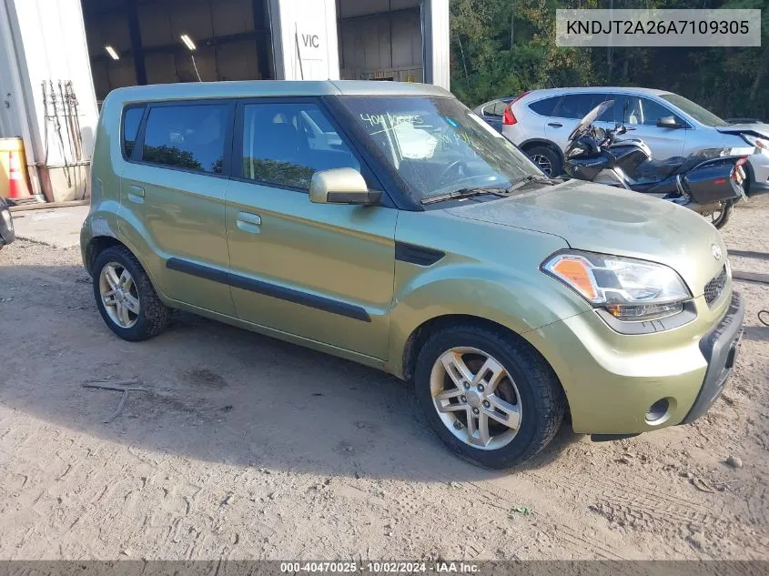 2010 Kia Soul + VIN: KNDJT2A26A7109305 Lot: 40470025