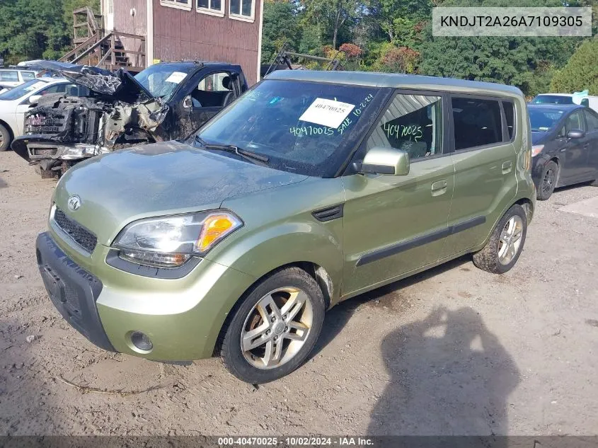 2010 Kia Soul + VIN: KNDJT2A26A7109305 Lot: 40470025