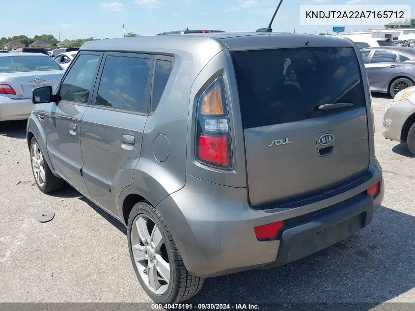 2010 Kia Soul ! VIN: KNDJT2A22A7165712 Lot: 40475191