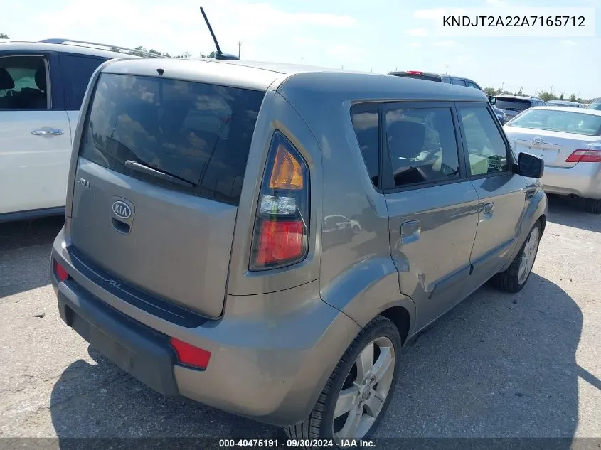 2010 Kia Soul ! VIN: KNDJT2A22A7165712 Lot: 40475191