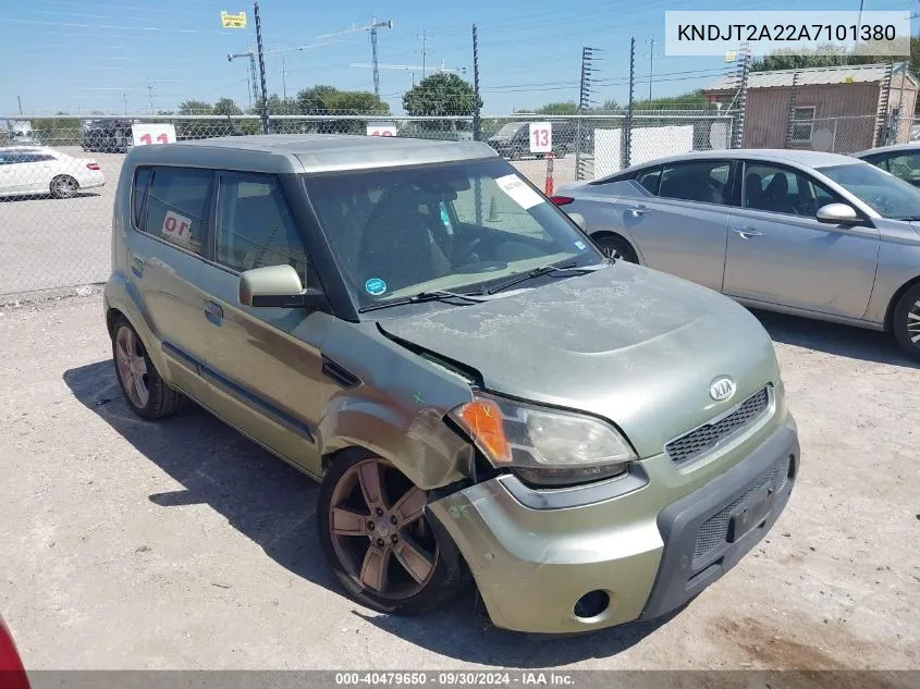 2010 Kia Soul ! VIN: KNDJT2A22A7101380 Lot: 40479650