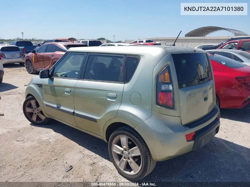 2010 Kia Soul ! VIN: KNDJT2A22A7101380 Lot: 40479650