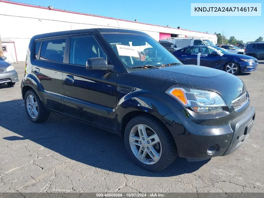 2010 Kia Soul + VIN: KNDJT2A24A7146174 Lot: 40508086