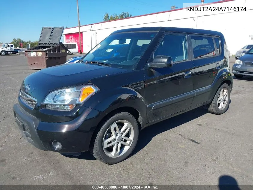 2010 Kia Soul + VIN: KNDJT2A24A7146174 Lot: 40508086