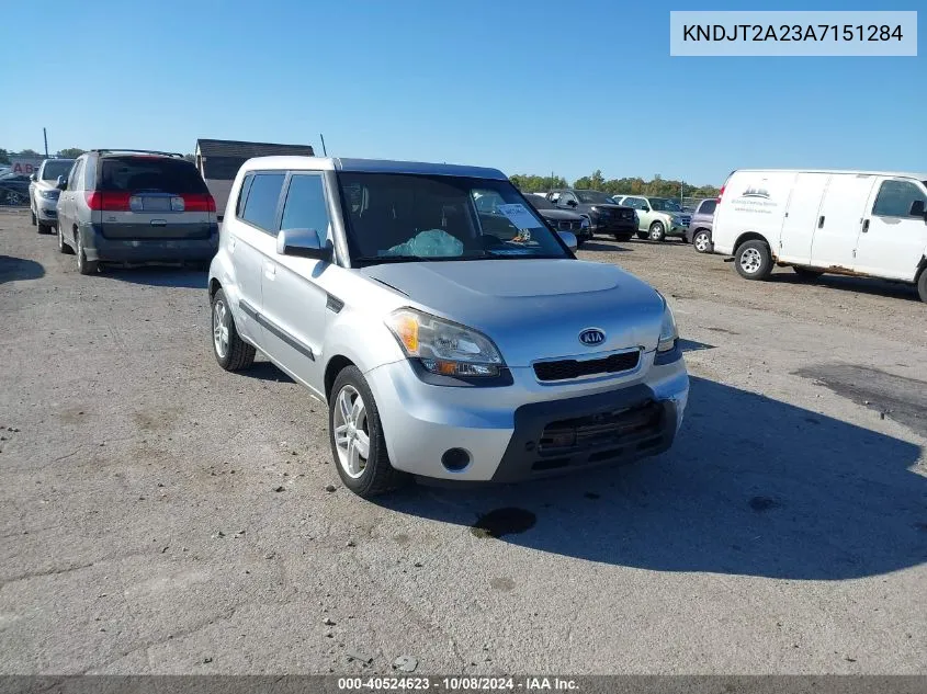 2010 Kia Soul +/!/Sport VIN: KNDJT2A23A7151284 Lot: 40524623