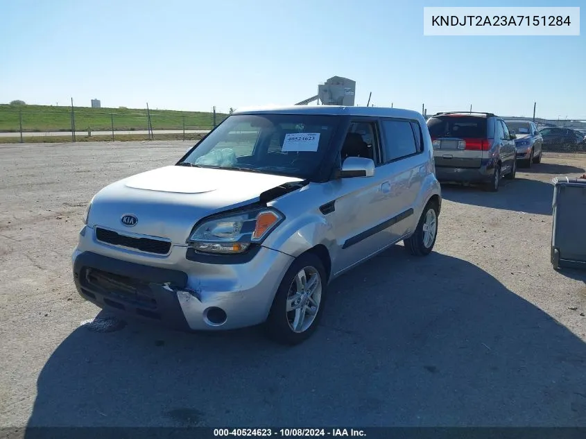 2010 Kia Soul +/!/Sport VIN: KNDJT2A23A7151284 Lot: 40524623