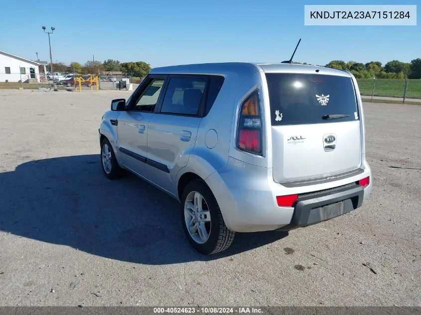 2010 Kia Soul +/!/Sport VIN: KNDJT2A23A7151284 Lot: 40524623