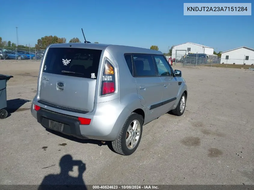 2010 Kia Soul +/!/Sport VIN: KNDJT2A23A7151284 Lot: 40524623