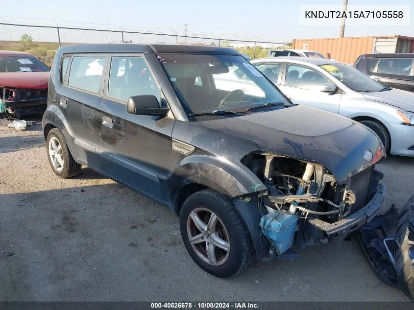 2010 Kia Soul VIN: KNDJT2A15A7105558 Lot: 40526678