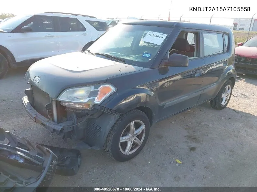 2010 Kia Soul VIN: KNDJT2A15A7105558 Lot: 40526678