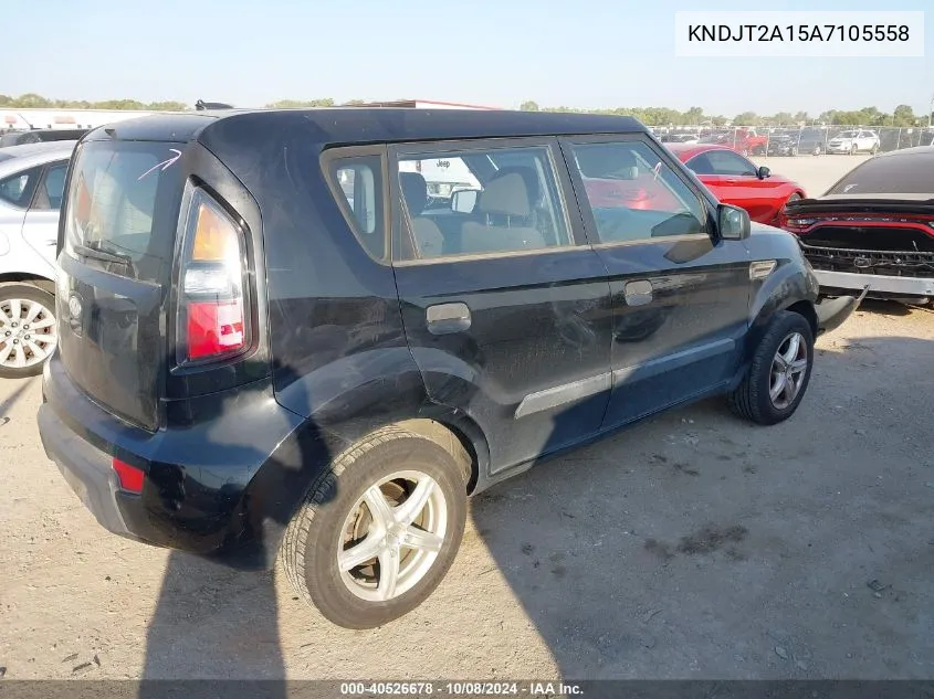 2010 Kia Soul VIN: KNDJT2A15A7105558 Lot: 40526678