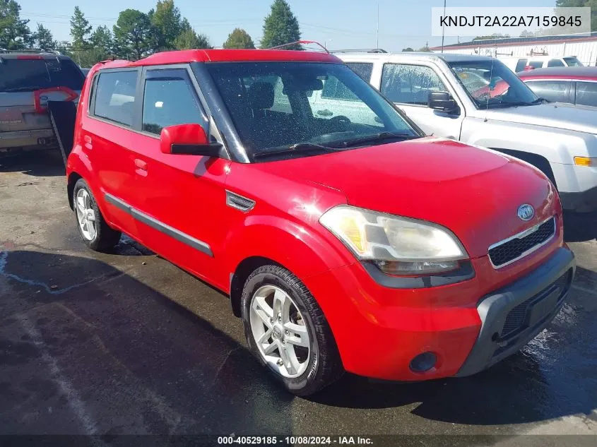 2010 Kia Soul + VIN: KNDJT2A22A7159845 Lot: 40529185