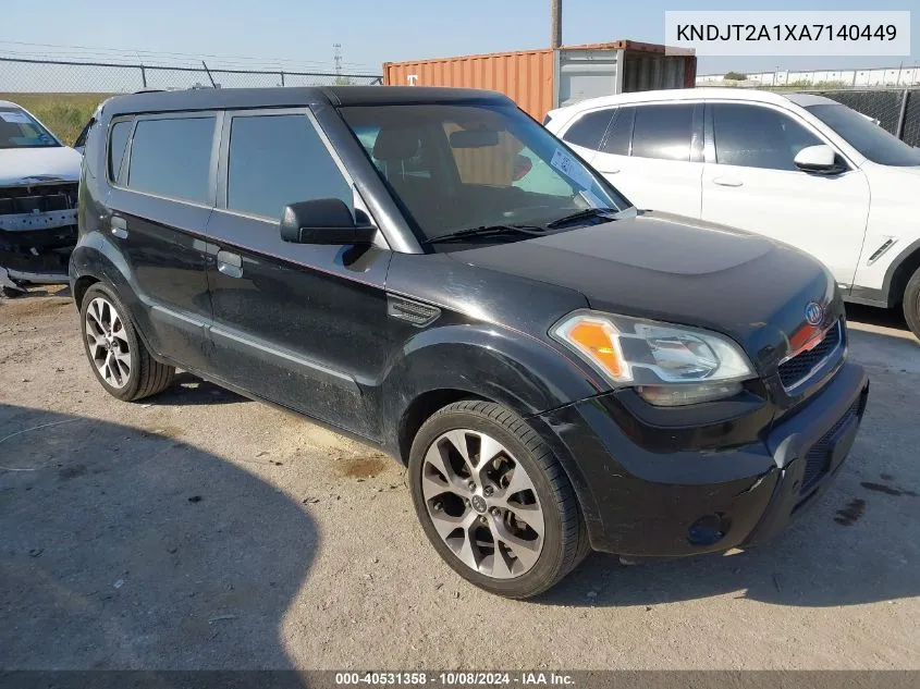 2010 Kia Soul VIN: KNDJT2A1XA7140449 Lot: 40531358