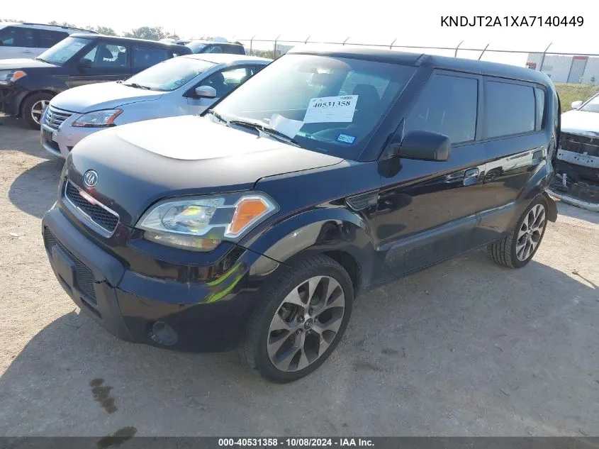 2010 Kia Soul VIN: KNDJT2A1XA7140449 Lot: 40531358