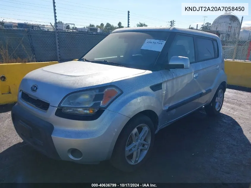 2010 Kia Soul + VIN: KNDJT2A20A7058450 Lot: 40636799