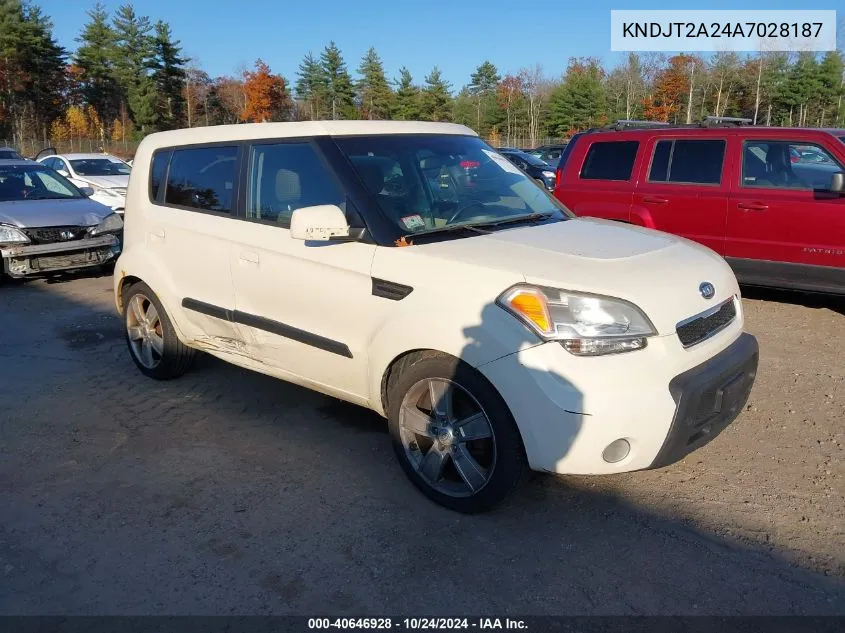 2010 Kia Soul ! VIN: KNDJT2A24A7028187 Lot: 40646928