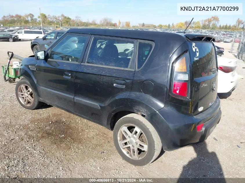 2010 Kia Soul + VIN: KNDJT2A21A7700299 Lot: 40656813