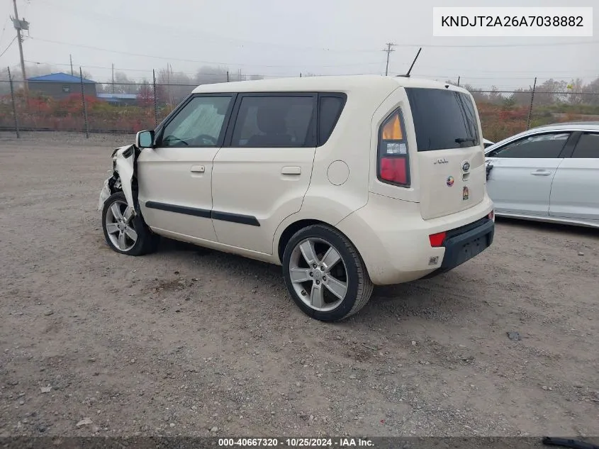 2010 Kia Soul ! VIN: KNDJT2A26A7038882 Lot: 40667320