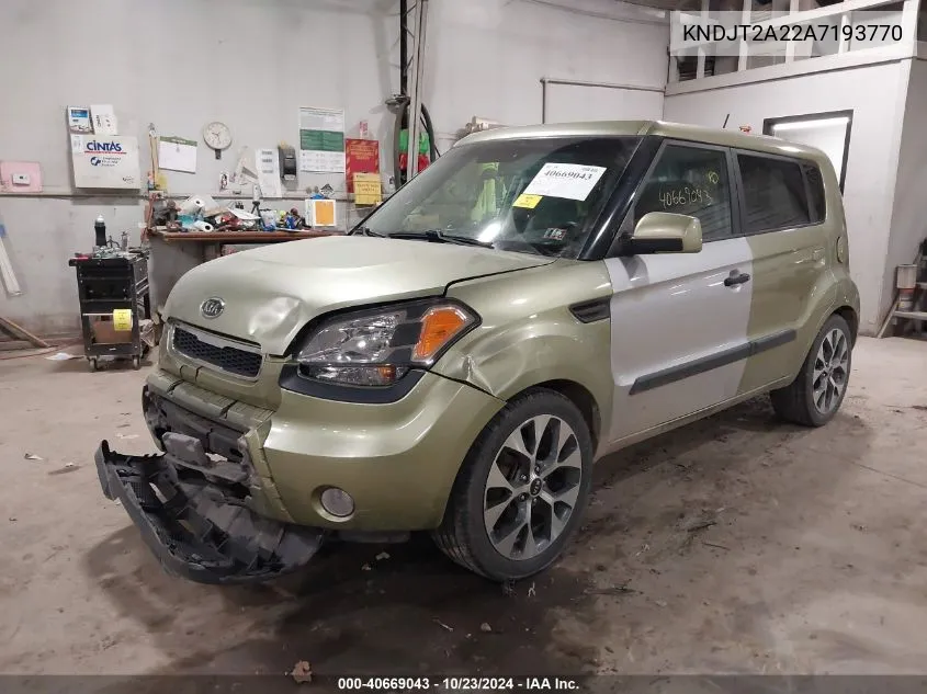 2010 Kia Soul ! VIN: KNDJT2A22A7193770 Lot: 40669043