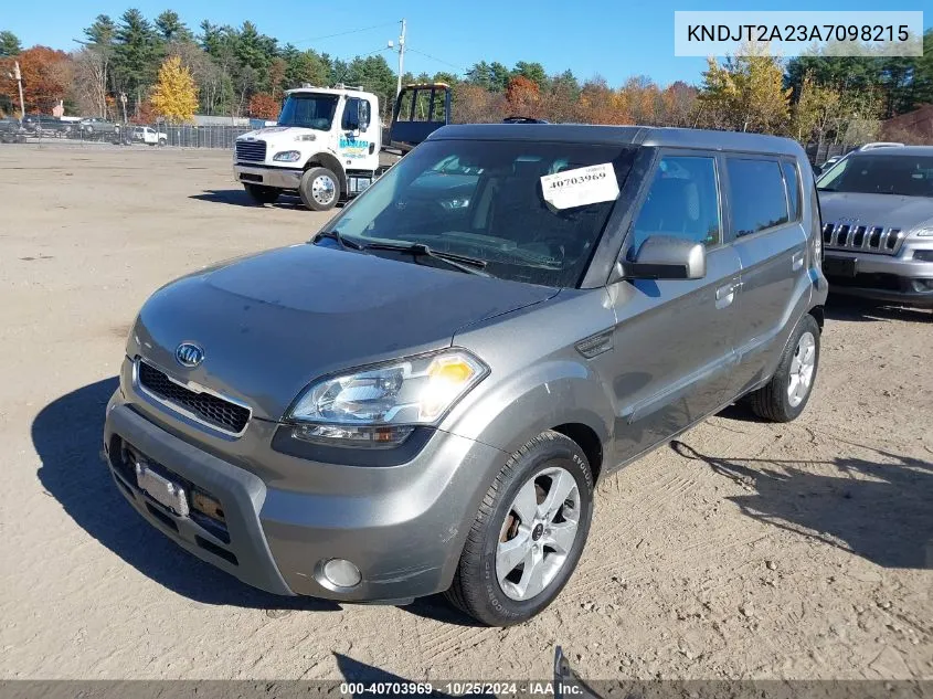 2010 Kia Soul ! VIN: KNDJT2A23A7098215 Lot: 40703969