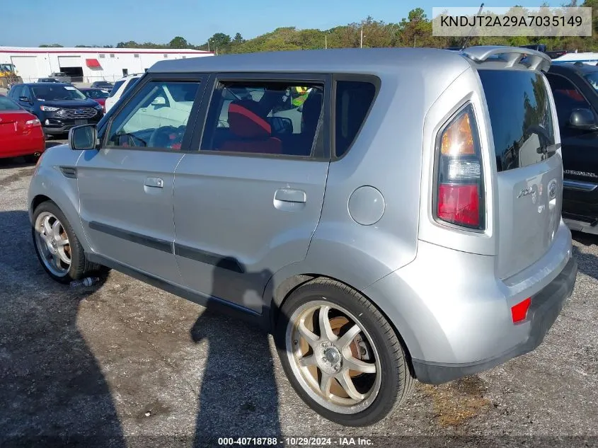 2010 Kia Soul Sport VIN: KNDJT2A29A7035149 Lot: 40718788