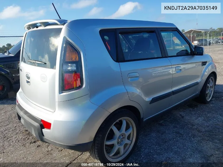 2010 Kia Soul Sport VIN: KNDJT2A29A7035149 Lot: 40718788