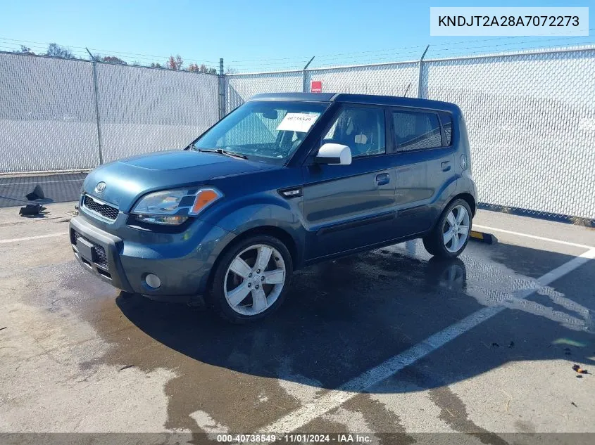 2010 Kia Soul + VIN: KNDJT2A28A7072273 Lot: 40738549