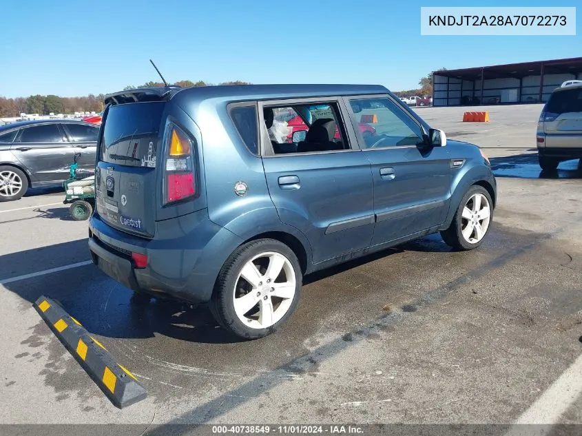 2010 Kia Soul + VIN: KNDJT2A28A7072273 Lot: 40738549